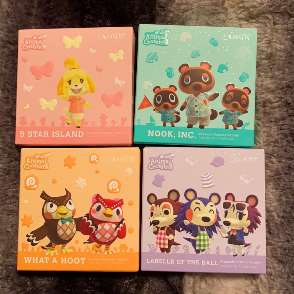 Animal Crossing x Colourpop Palettes